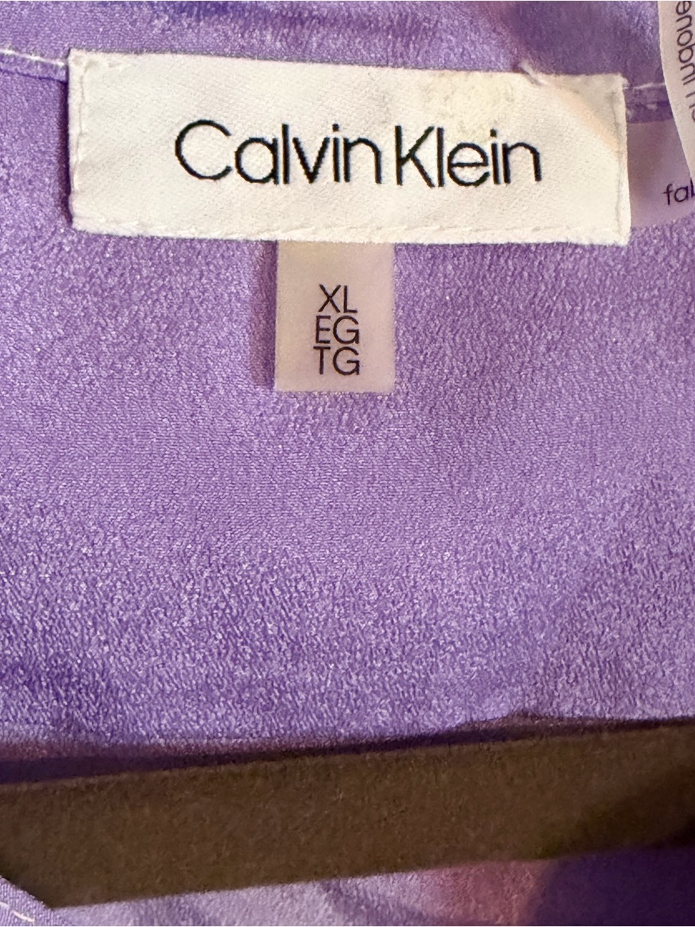 Calvin Klein Lavender to Cream Floral Ombre Tunic - Picture 2 of 10